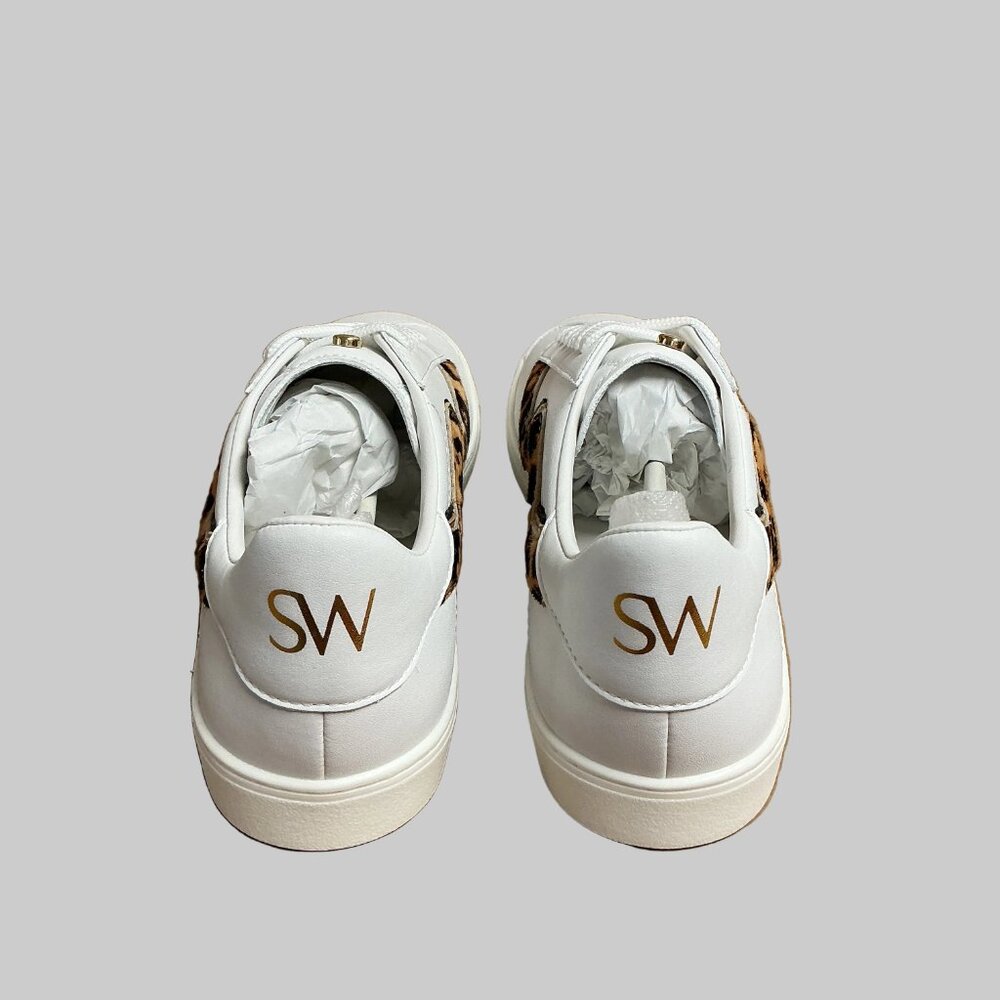 Stuart Weitzman white/animal print Daryl sneakers, size 9, NEW IN BOX! - Picture 3 of 5